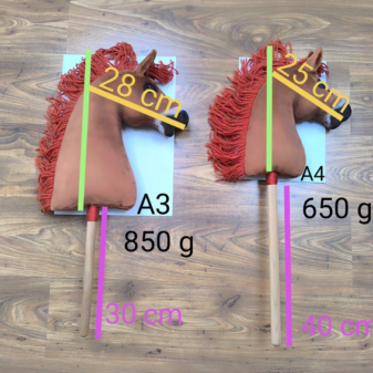 Hobby horse kasztanek realistyczny konik na kiju