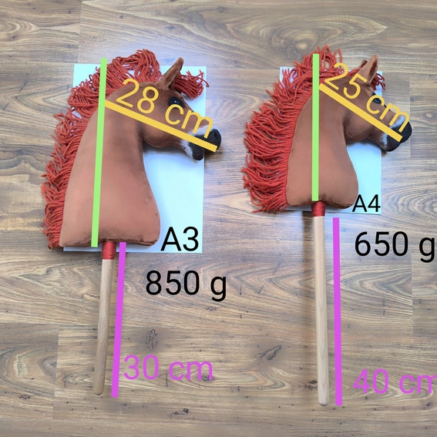 Hobby horse kasztanek realistyczny konik na kiju