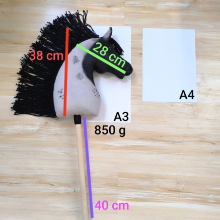 Hobby horse blue roan dereszowaty realistyczny konik na kiju