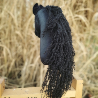 Hobby horse kary czarny realistyczny konik na kiju