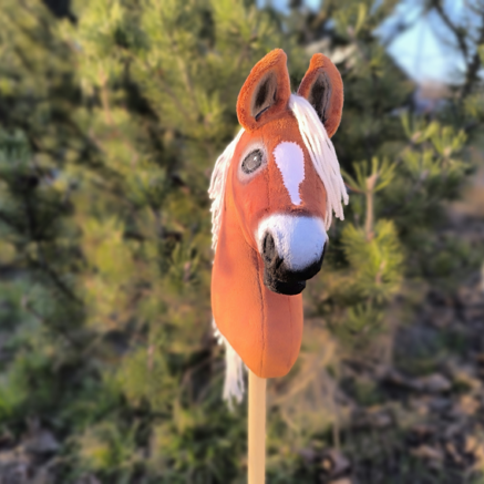Hobby horse kasztanek realistyczny konik na kiju haflinger