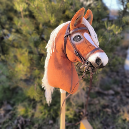 Hobby horse kasztanek realistyczny konik na kiju haflinger A4