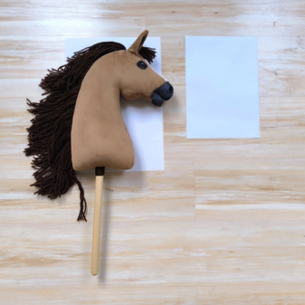 Hobby horse kasztanek realistyczny mustang konik na kiju