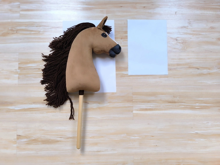 Hobby horse kasztanek realistyczny mustang konik na kiju