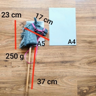 Hobby horse szary myszaty jabłkowity A5