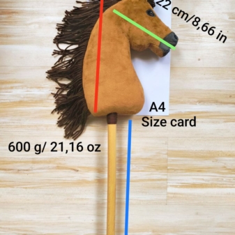 Hobby horse kasztanek realistyczny A4 mustang konik na kiju
