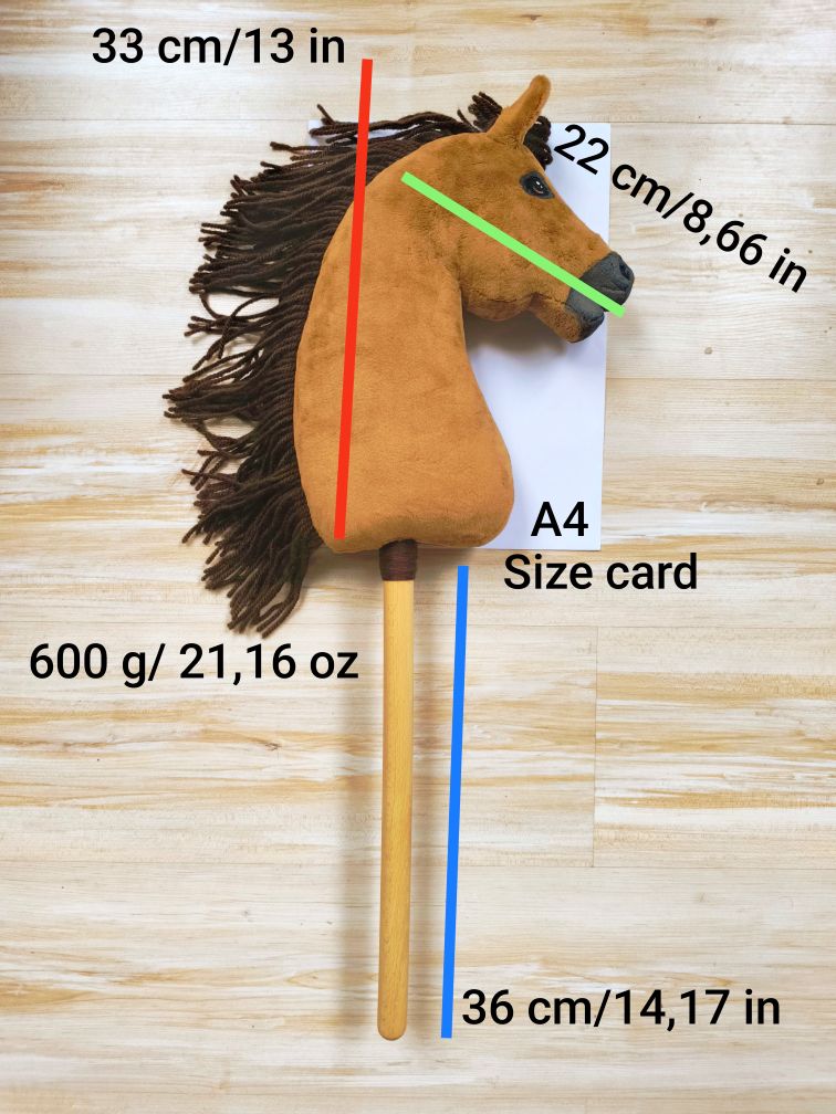 Hobby horse kasztanek realistyczny A4 mustang konik na kiju